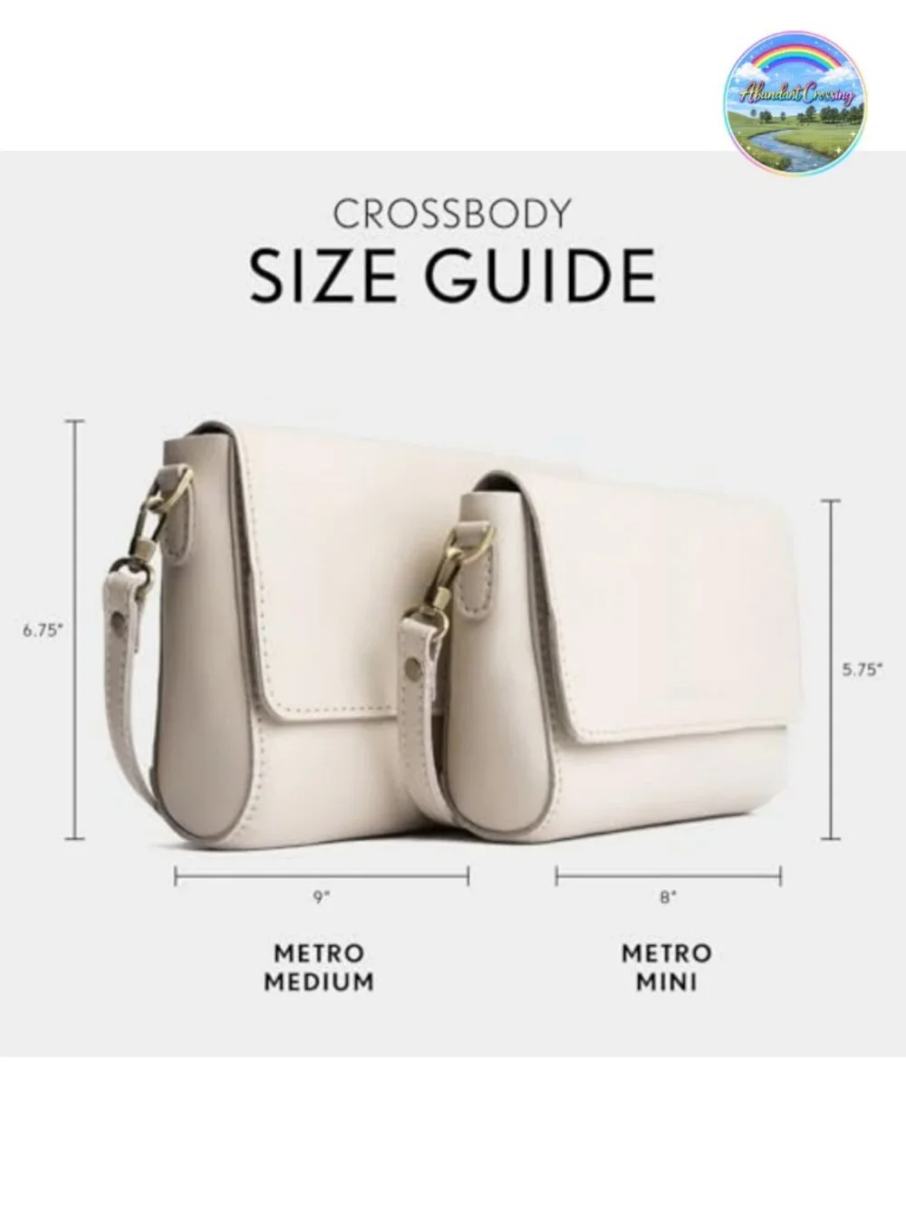 Full-Grain Leather Crossbody Bag for Women - Adjustable Shoulder Strap,